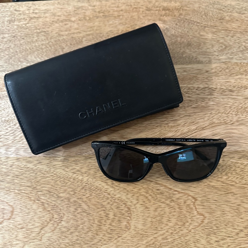 Chanel Polarized Black Sunglasses
